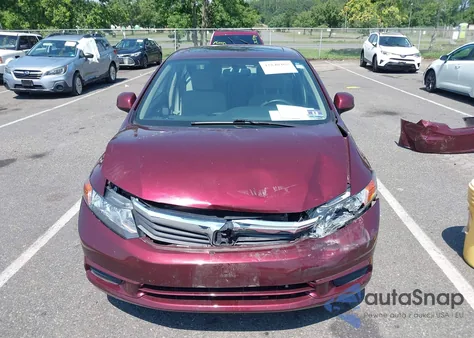 2012 Honda Civic Ex z USA, uszkodzony, nr VIN 19XFB2F80CE301540